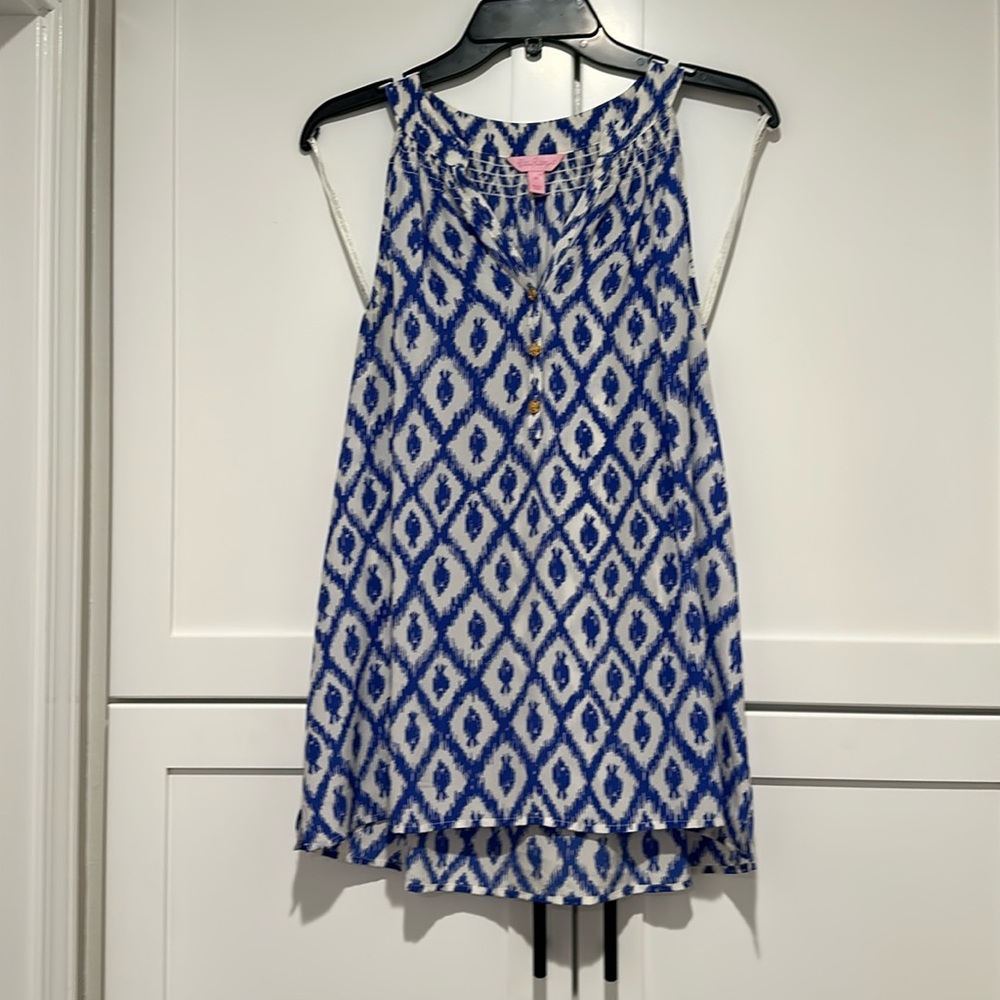 Lilly Pulitzer 100% silk top size Medium